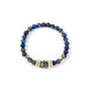 18K Gold Plated Lapis Cubic Zirconia Strech Bracelet B4325