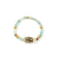 18K Gold Plated Amazonite Cubic Zirconia Strech Bracelet B4326