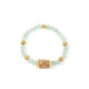 18K Gold Plated Green Aventurine Strech Bracelet B4326