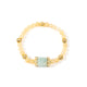 18K Gold Plated Topaz Cubic Zirconia Strech Bracelet B4326