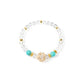 18K Gold Plated Clear Quartz Cubic Zirconia Strech Bracelet B4328