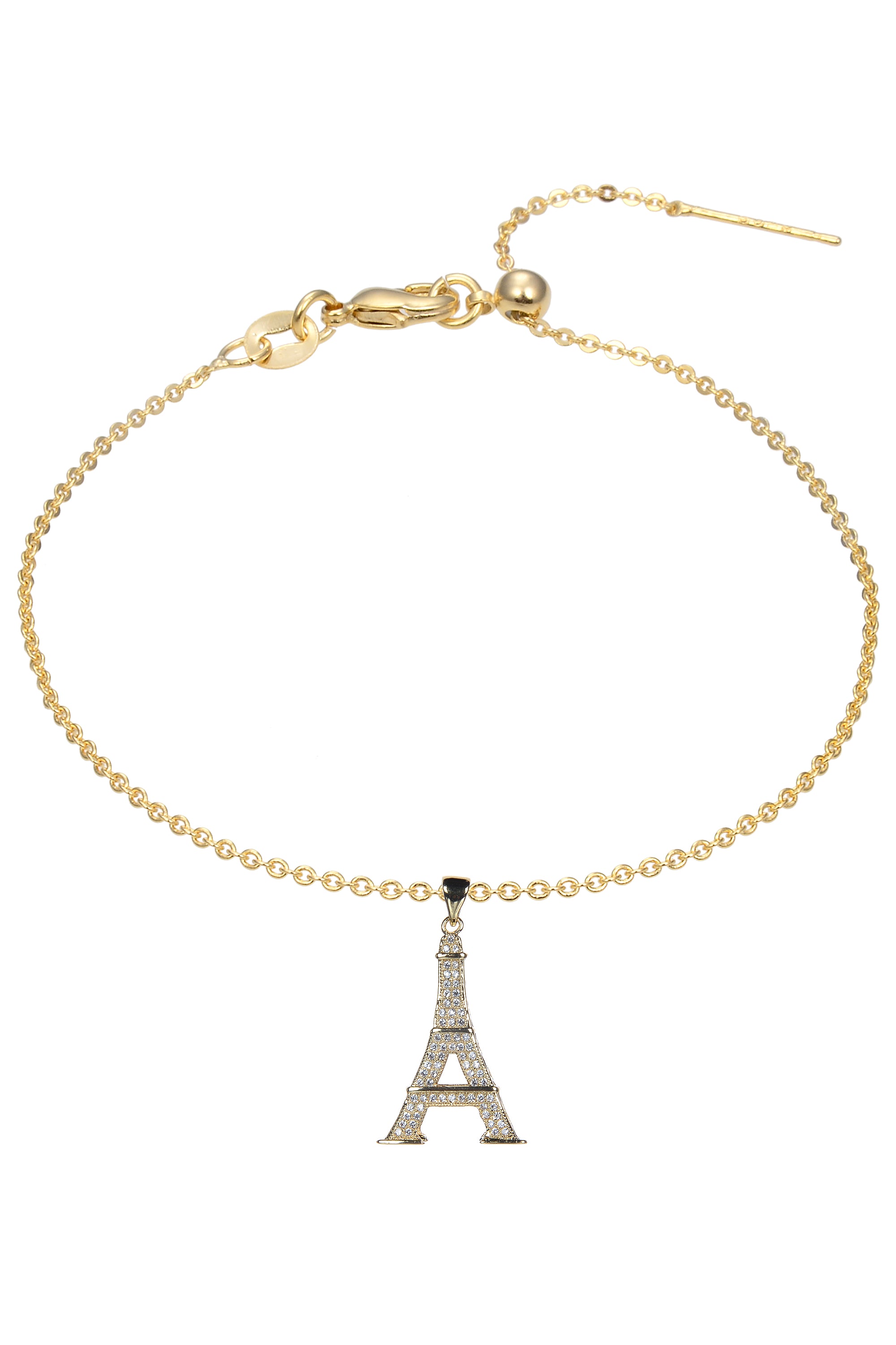 Eiffel Zircon Pendant For Bracelet BP0341