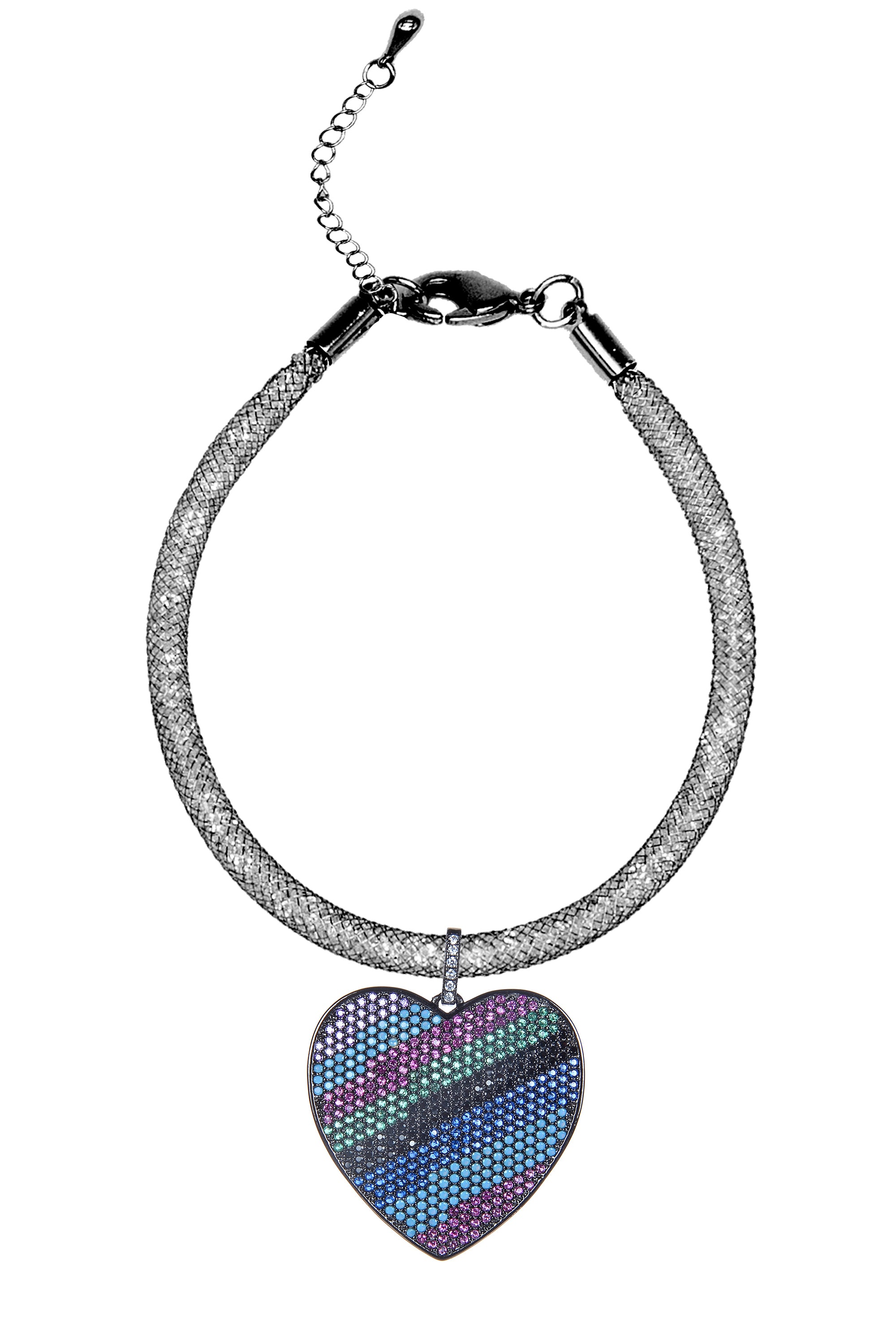 Heart Shaped Zircon Chain Bracelet BP0349