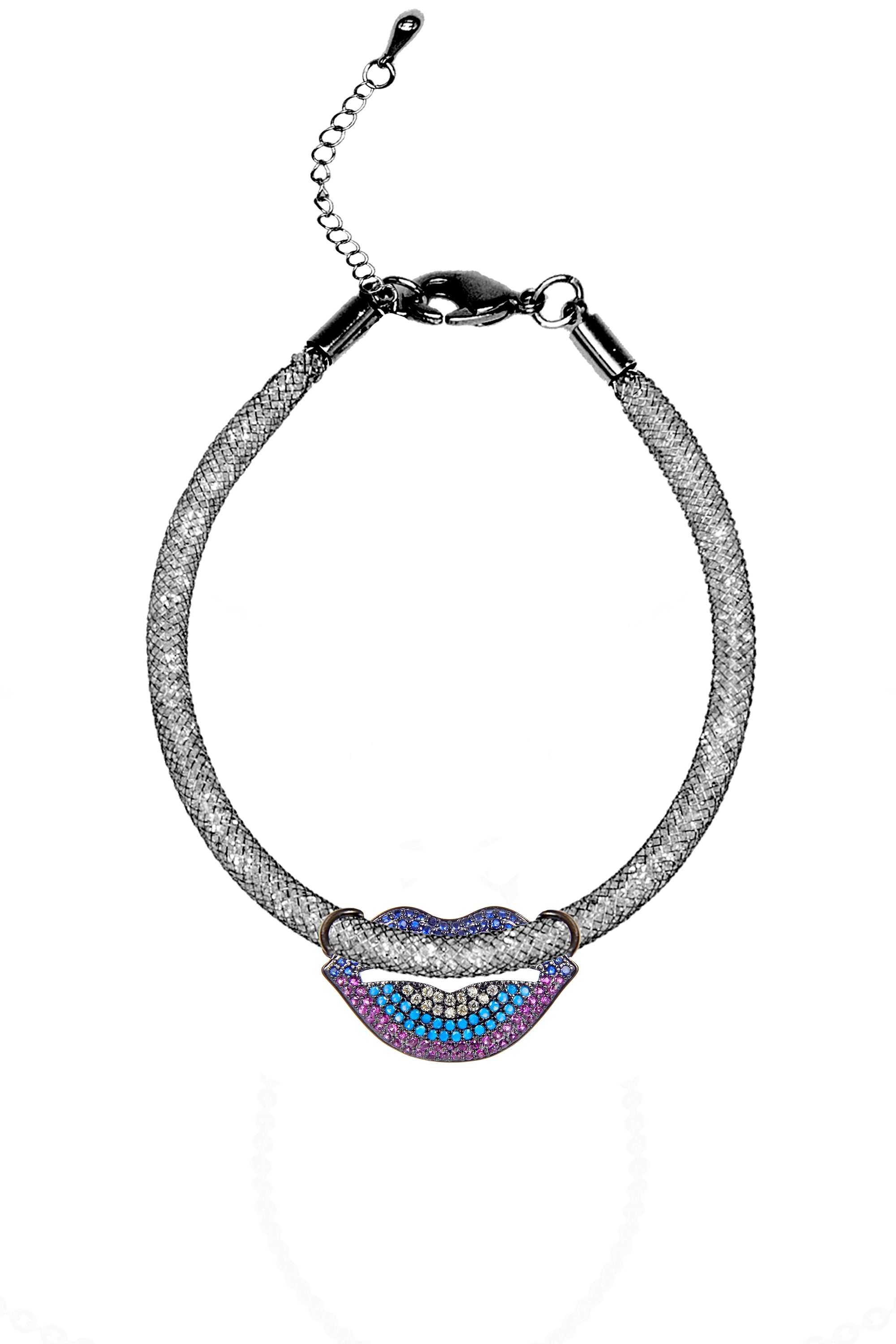 Lips Pattern Zircon Chain Bracelet BP0380