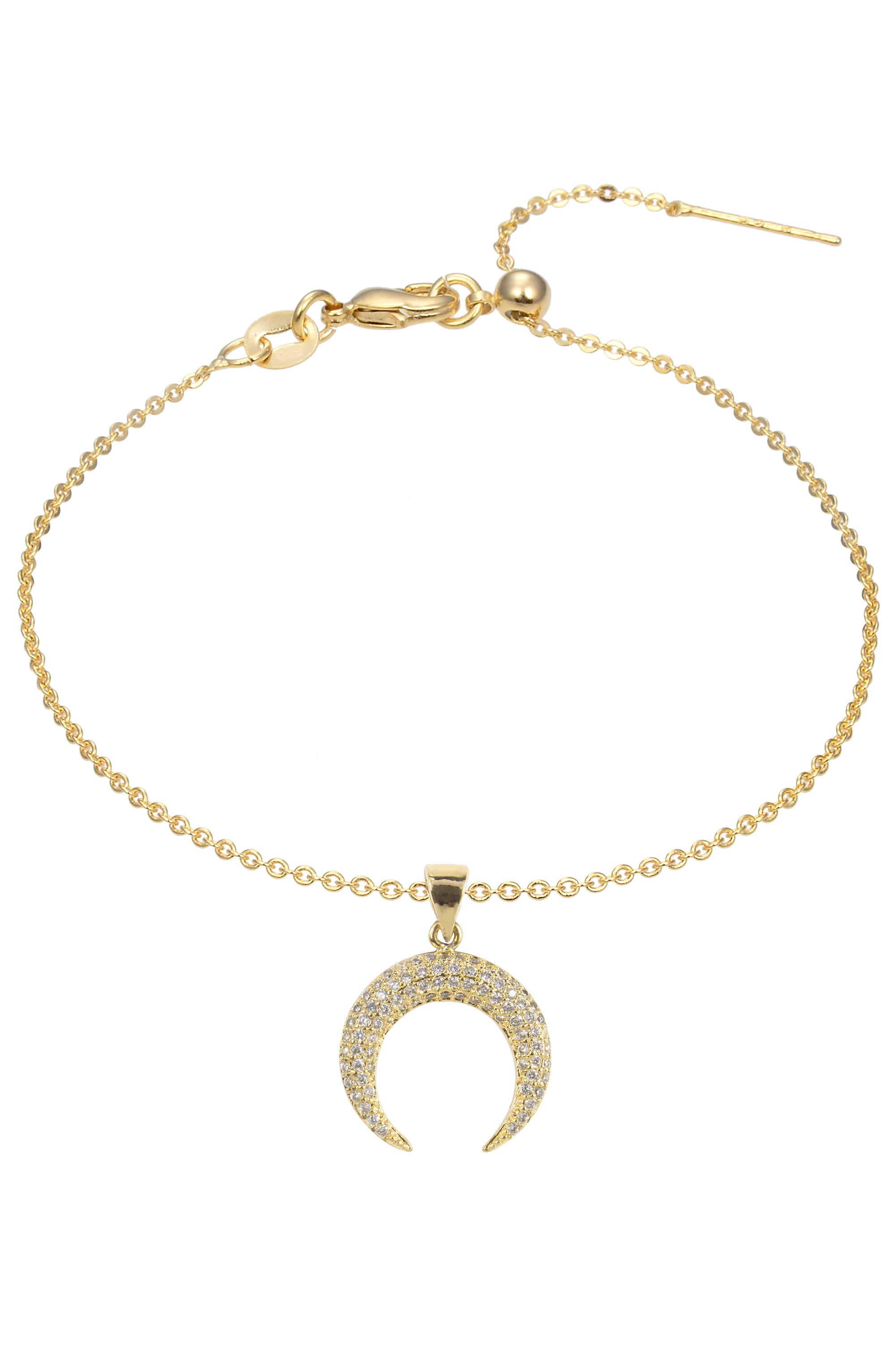 Mini-Moon Zircon Pendant For Bracelet BP0572