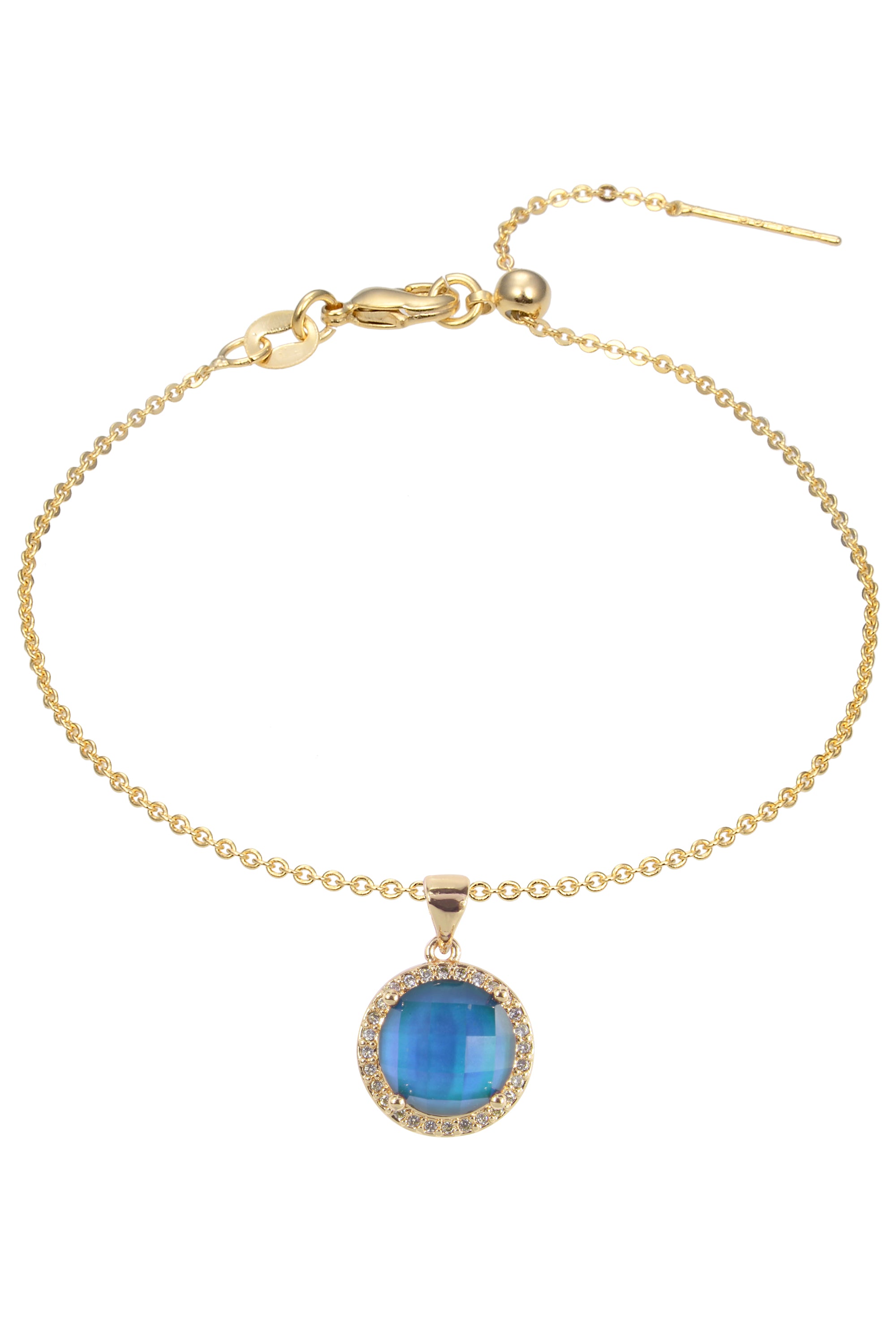 Gem Zircon Pendant For Bracelet BP0575