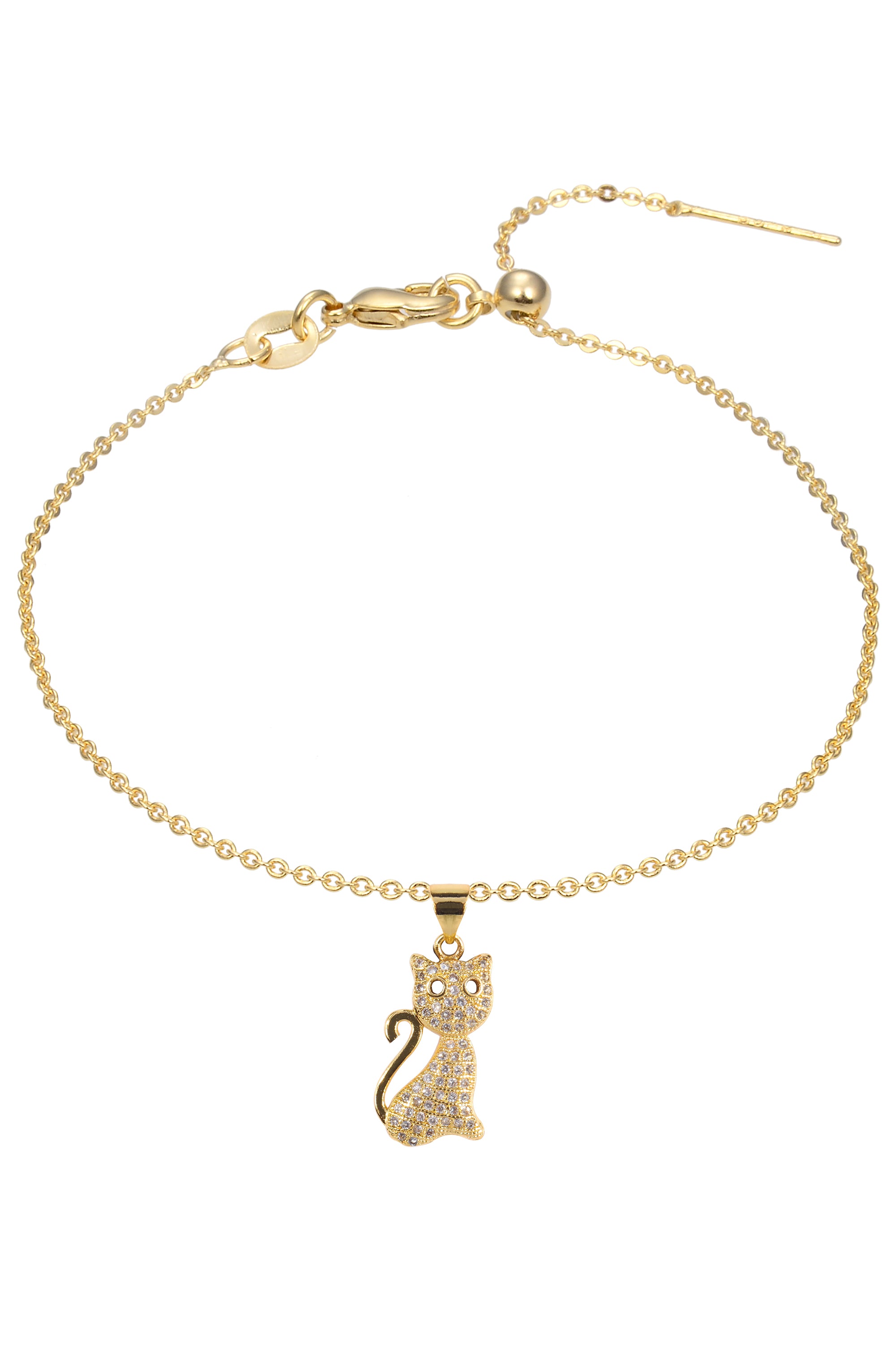 Cat Zircon Pendant For Bracelet BP0576