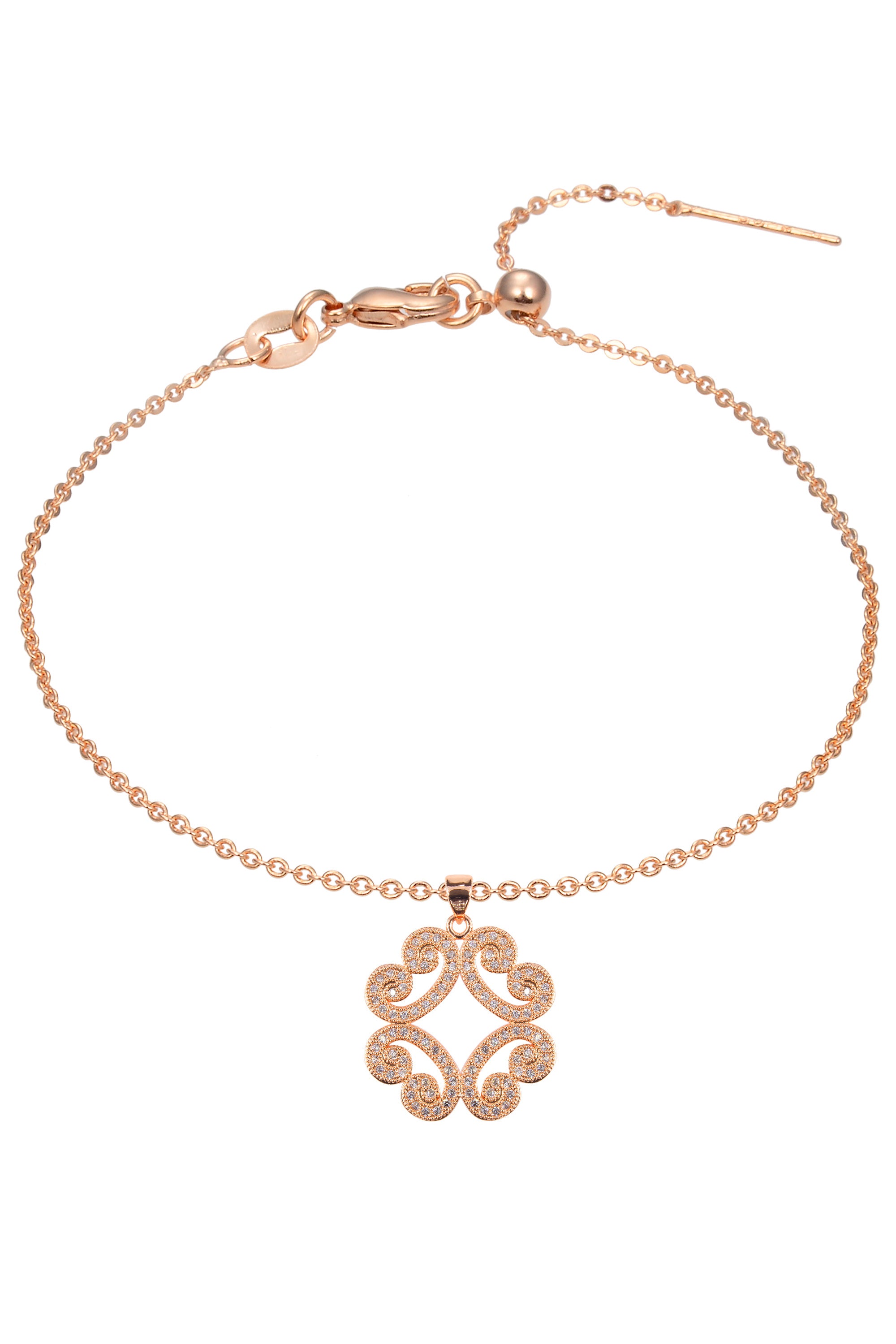 Flower Zircon Pendant For Bracelet BP0578