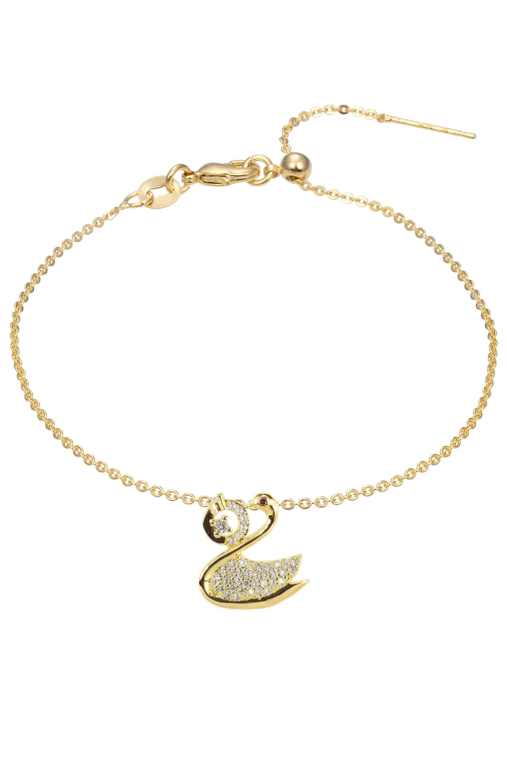 Swan Zircon Pendant For Bracelet BP0587