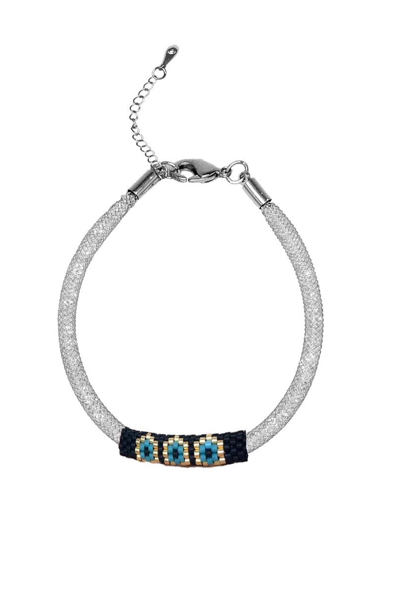 Pulseras de cuentas de semillas contra el mal de ojo BP0623