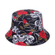 Gorra de pescador con calavera floral C0270