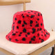 Spotted Pattern Plush Fisherman Hat C0288