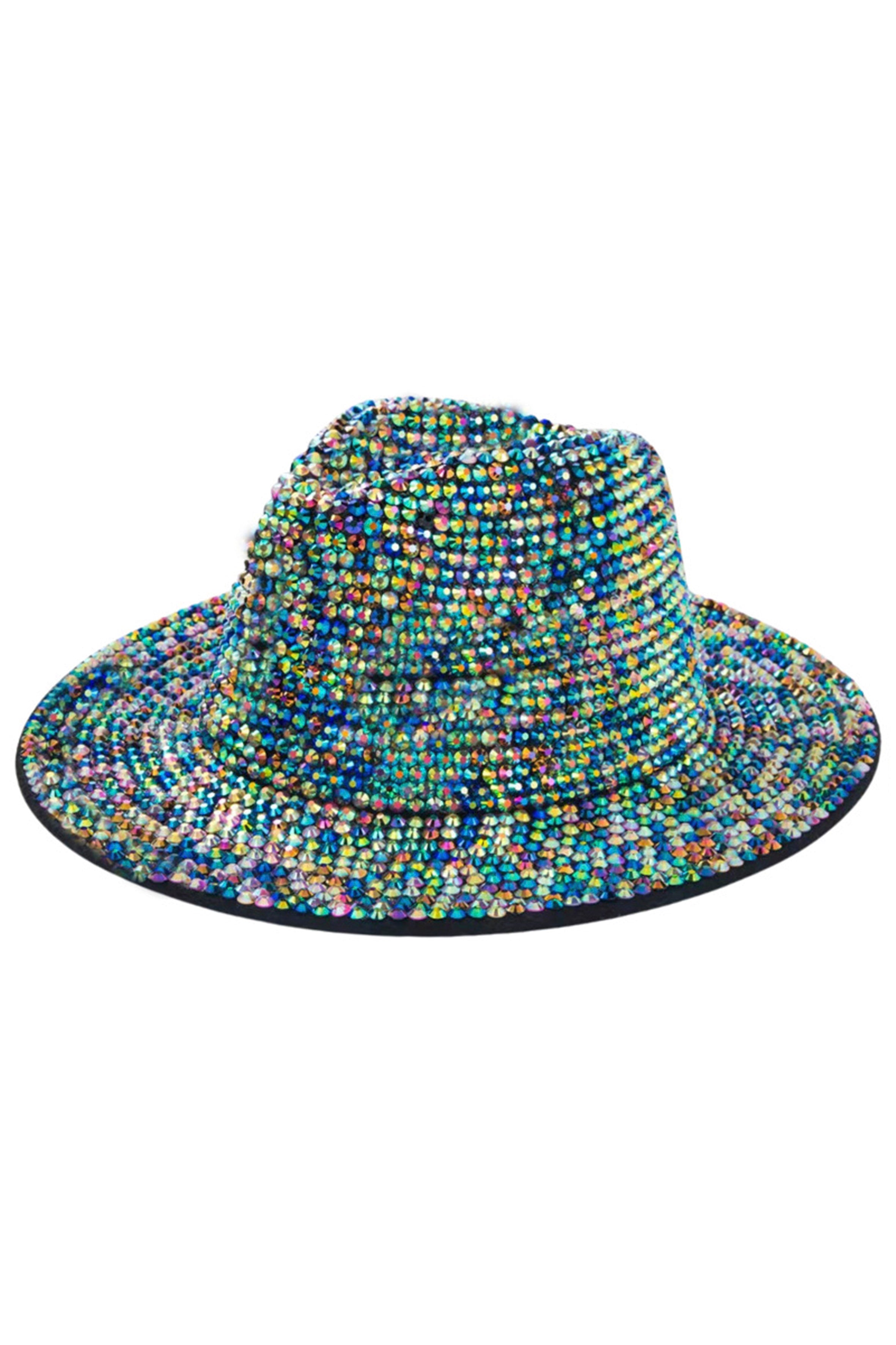 Sombrero de copa con diamantes de imitación C0300