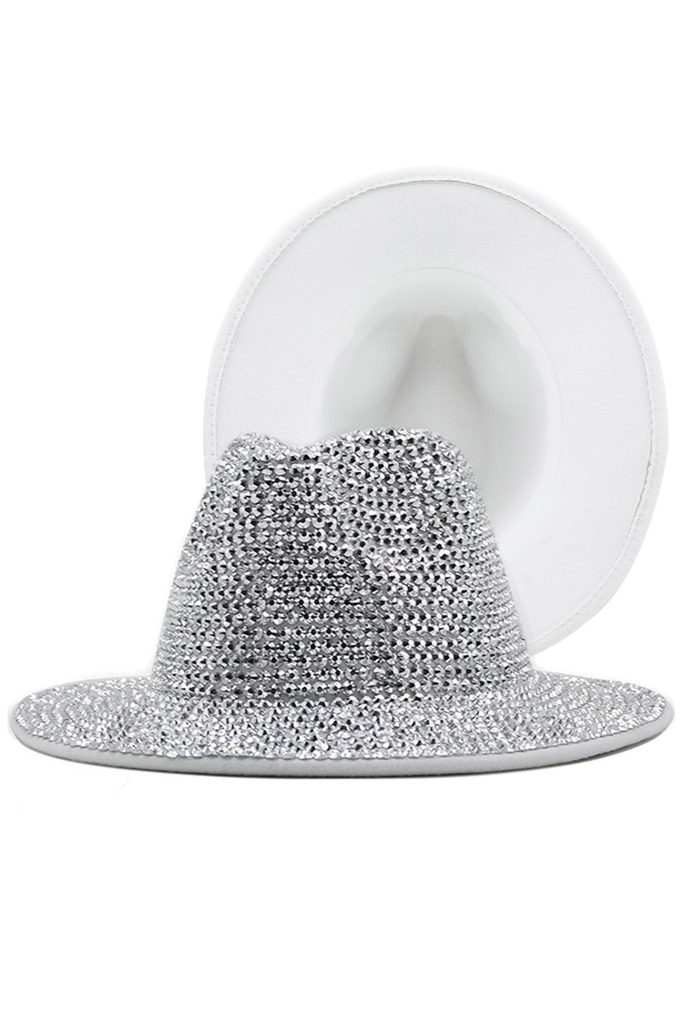 Sombrero de copa con diamantes de imitación C0300