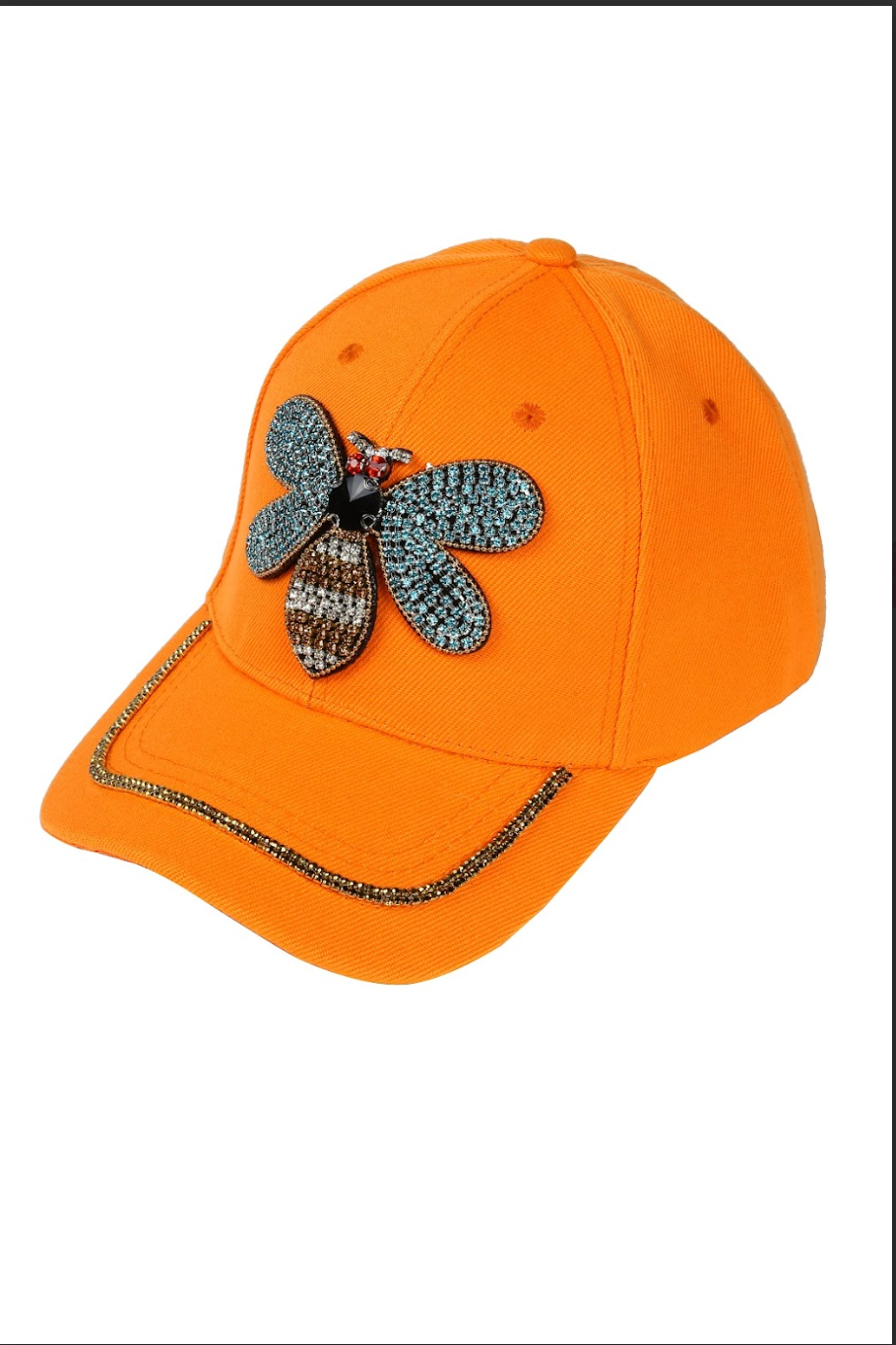 Bee Rhinestone Cap C0315