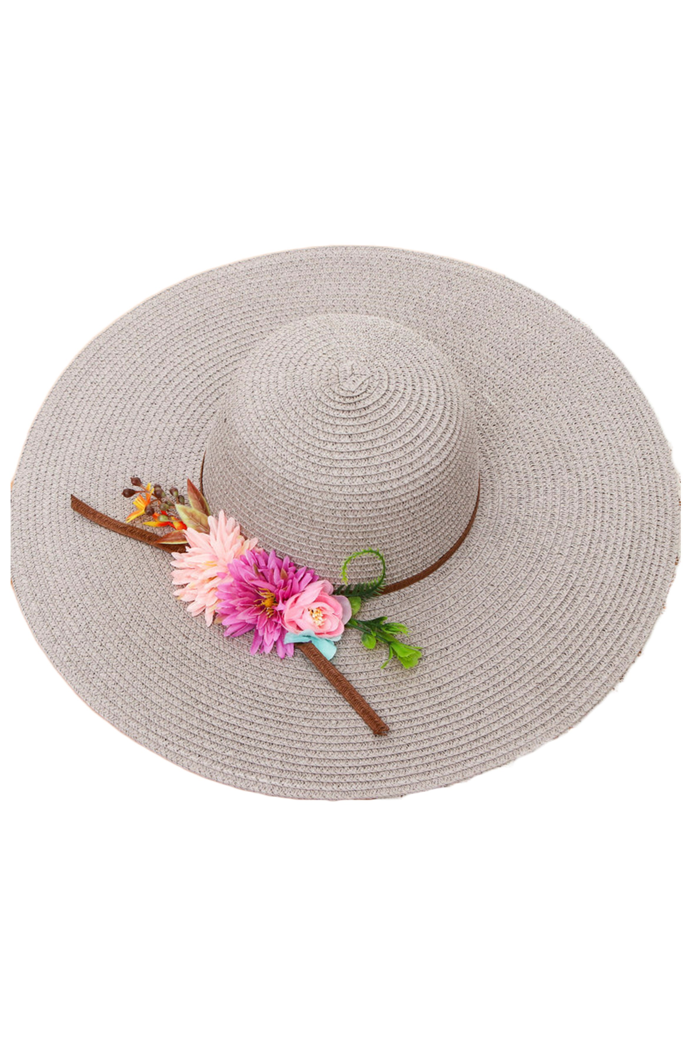 Floral Straw Hat C0402