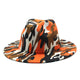 Camo Printed Wide Brim Fedora Hat C0450