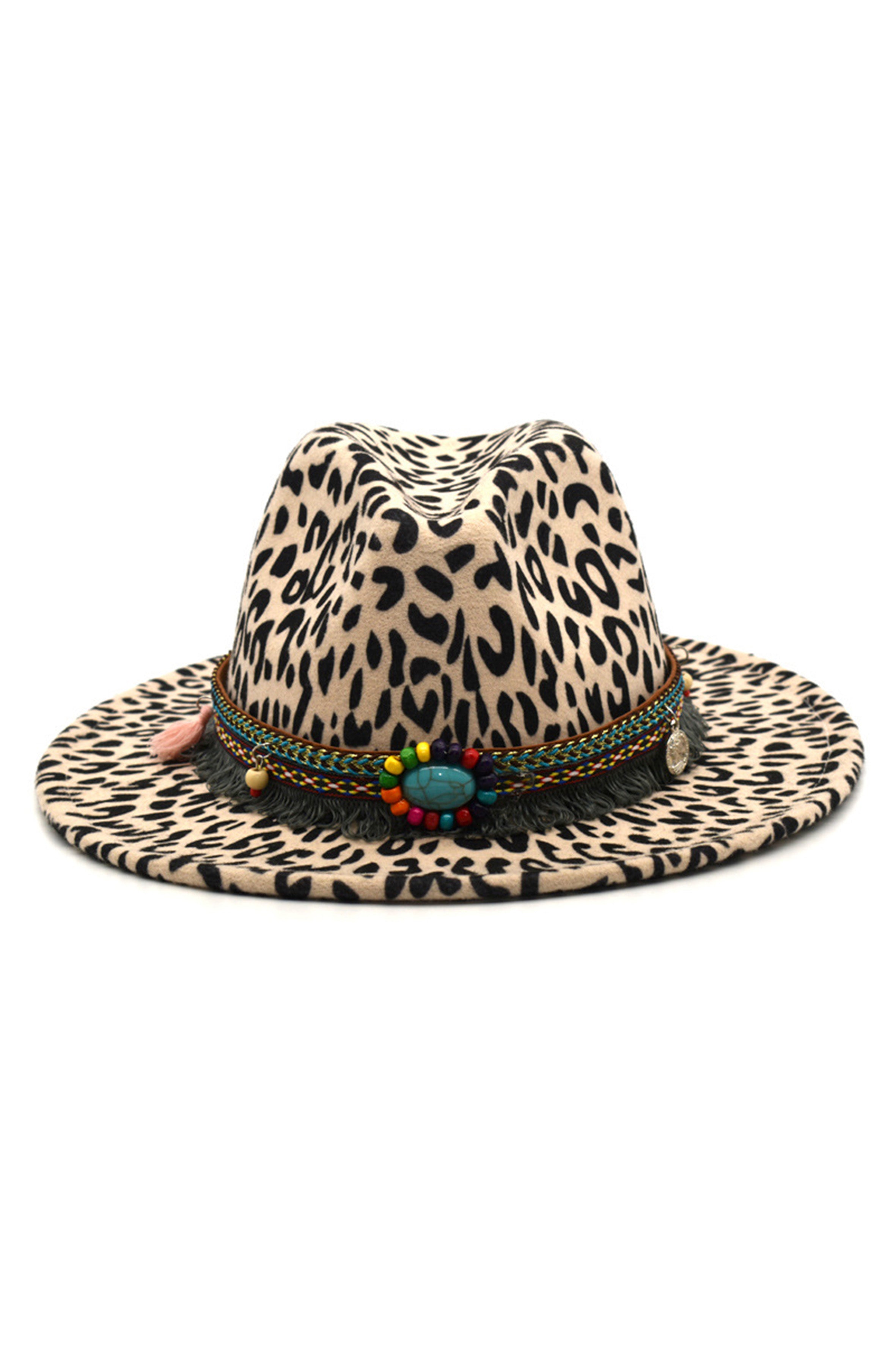Animal Printed Fedora Hat C0469