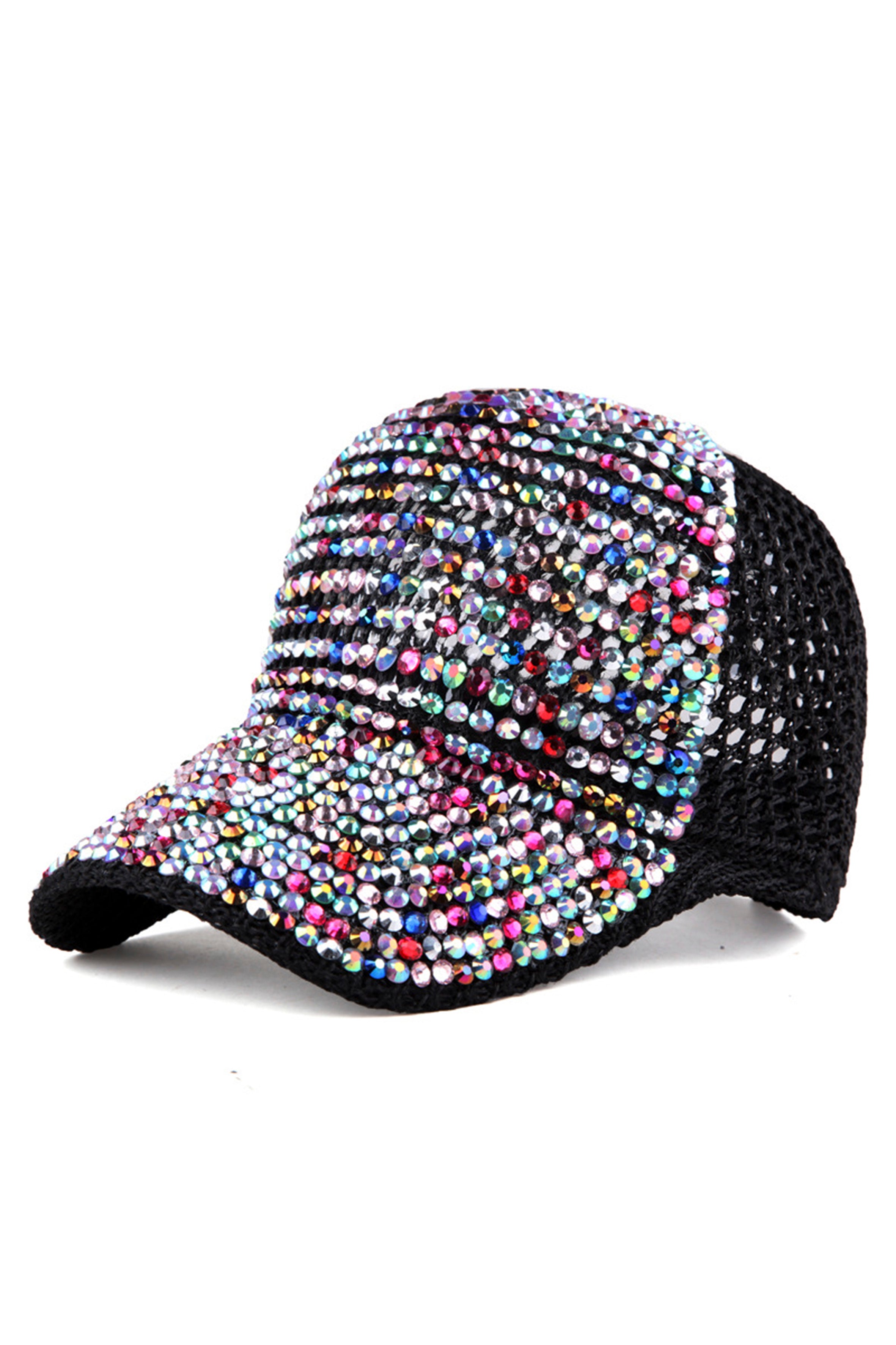 Rhinestone Mesh Cap C0485