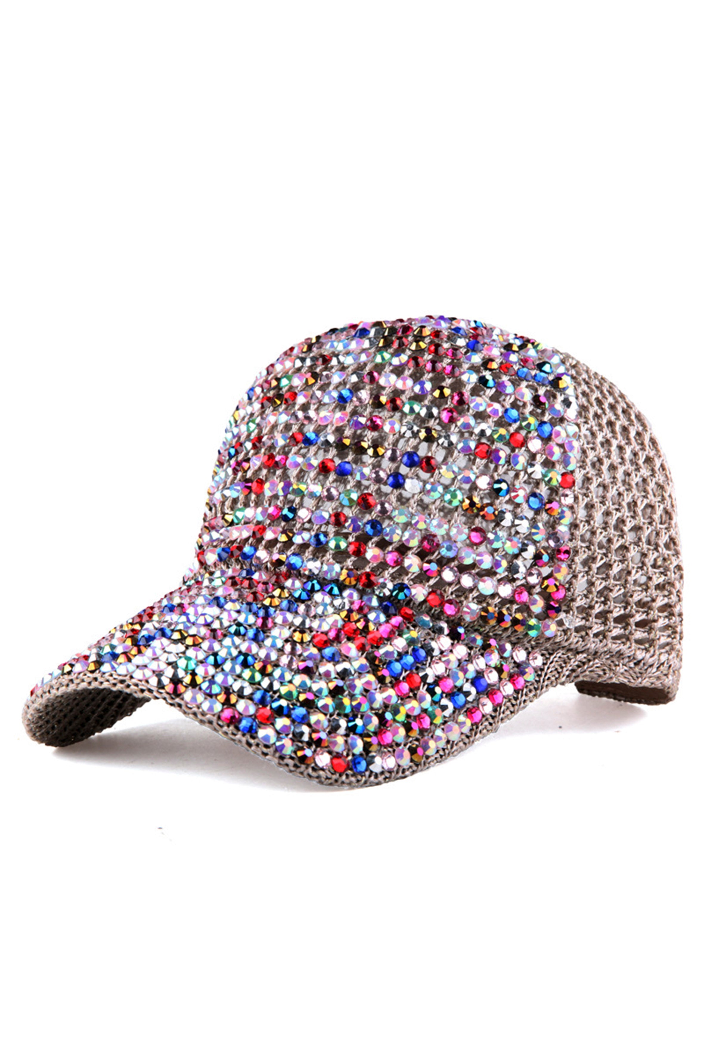 Rhinestone Mesh Cap C0485