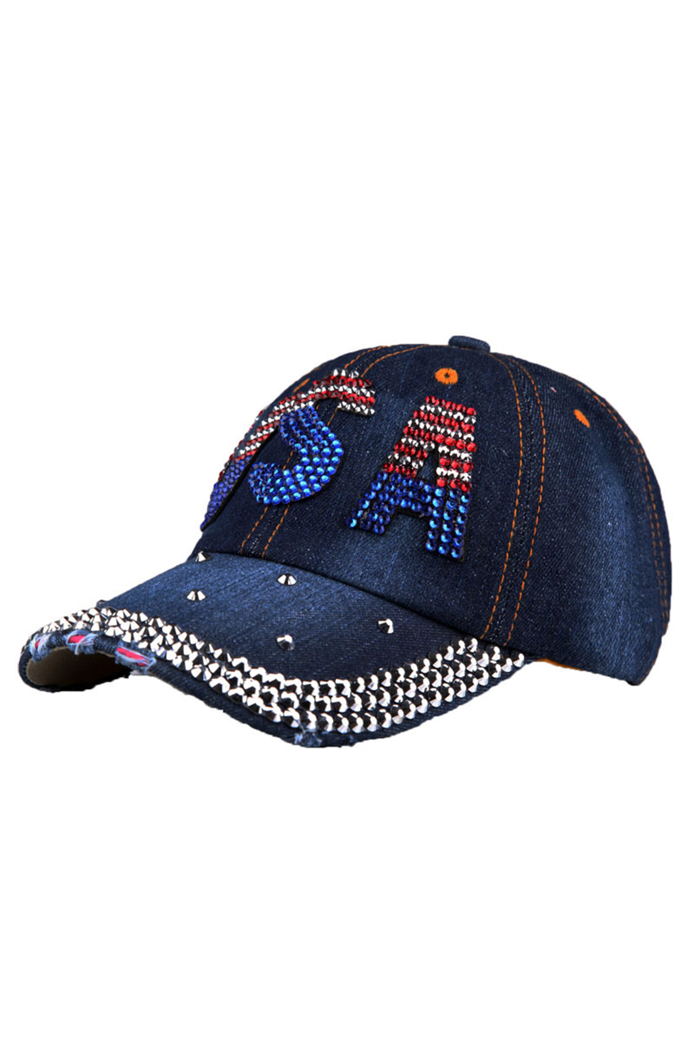 USA Rhinestone Cap C0498