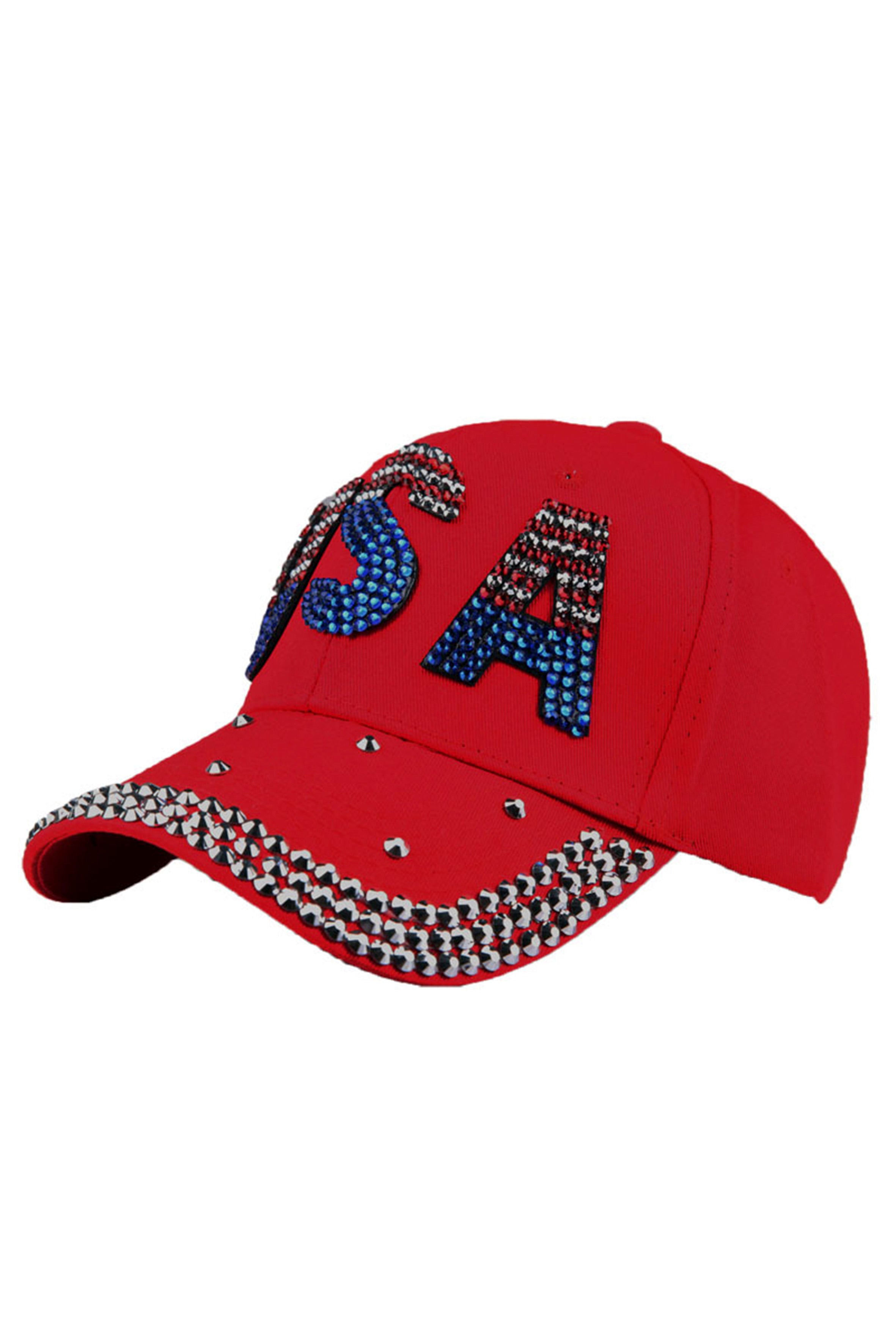 USA Rhinestone Cap C0498