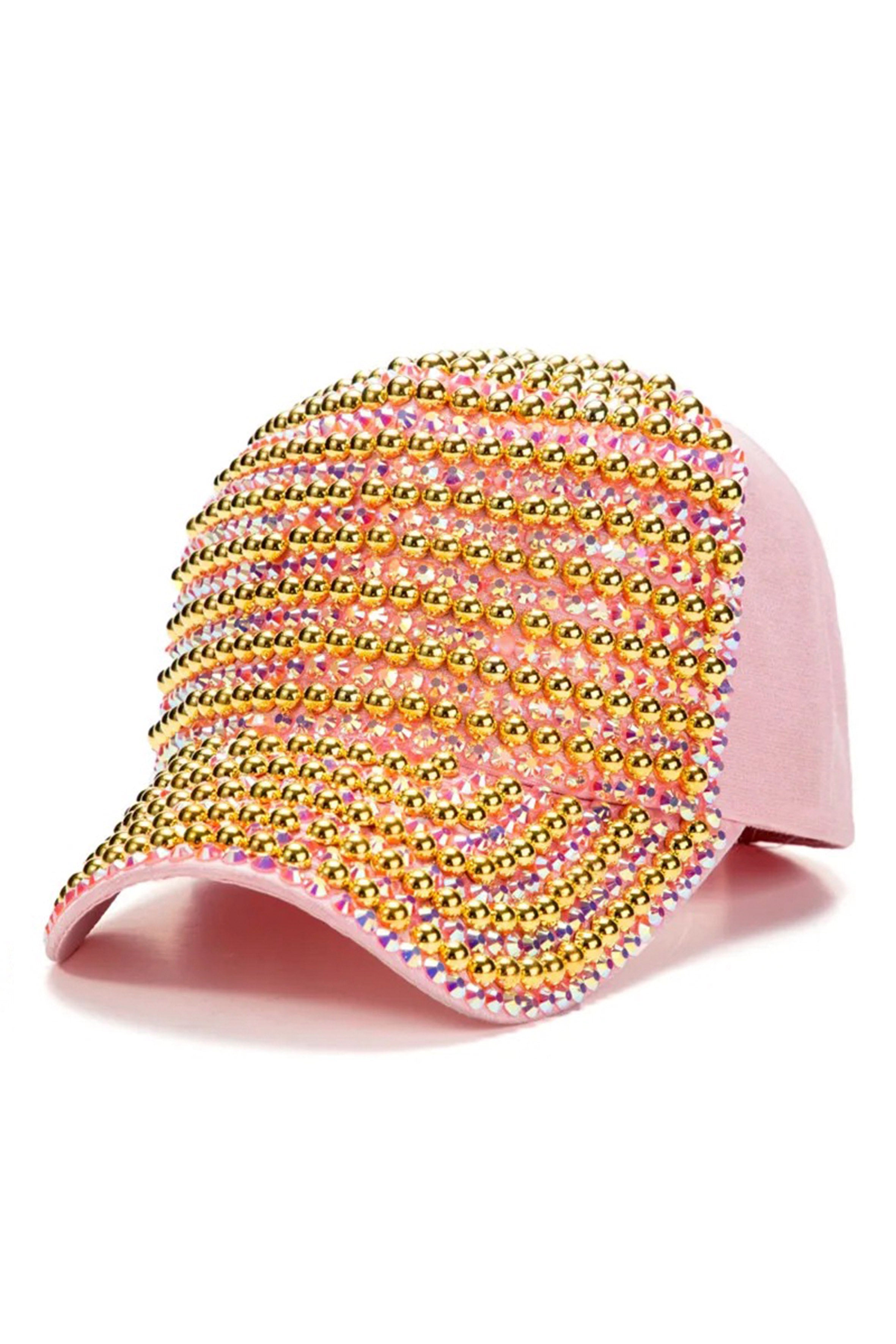 Pearl Rhinestone Cap C0506