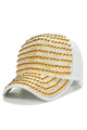 Gorra con diamantes de imitación y perlas C0506