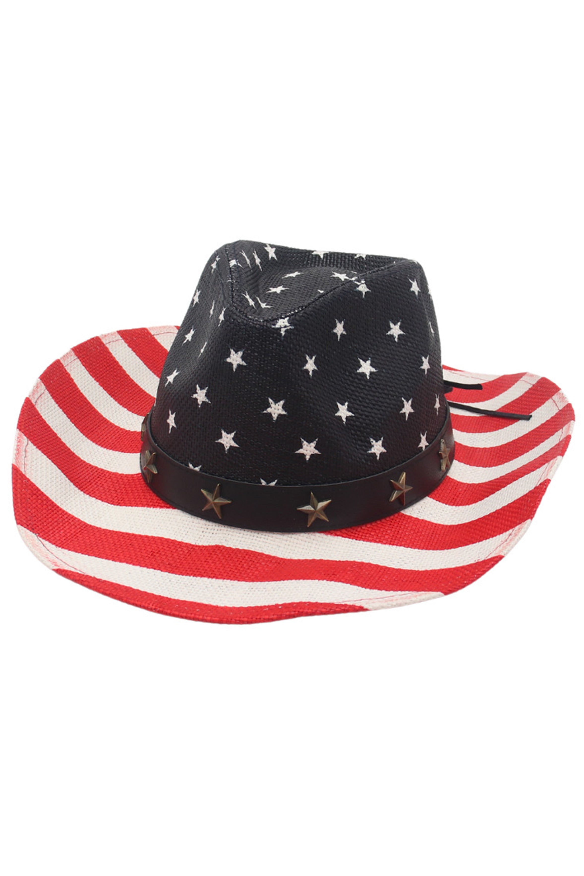 Sombrero Fedora con estampado de bandera estadounidense C0554