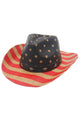 American Flag Printed Fedora Hat C0554