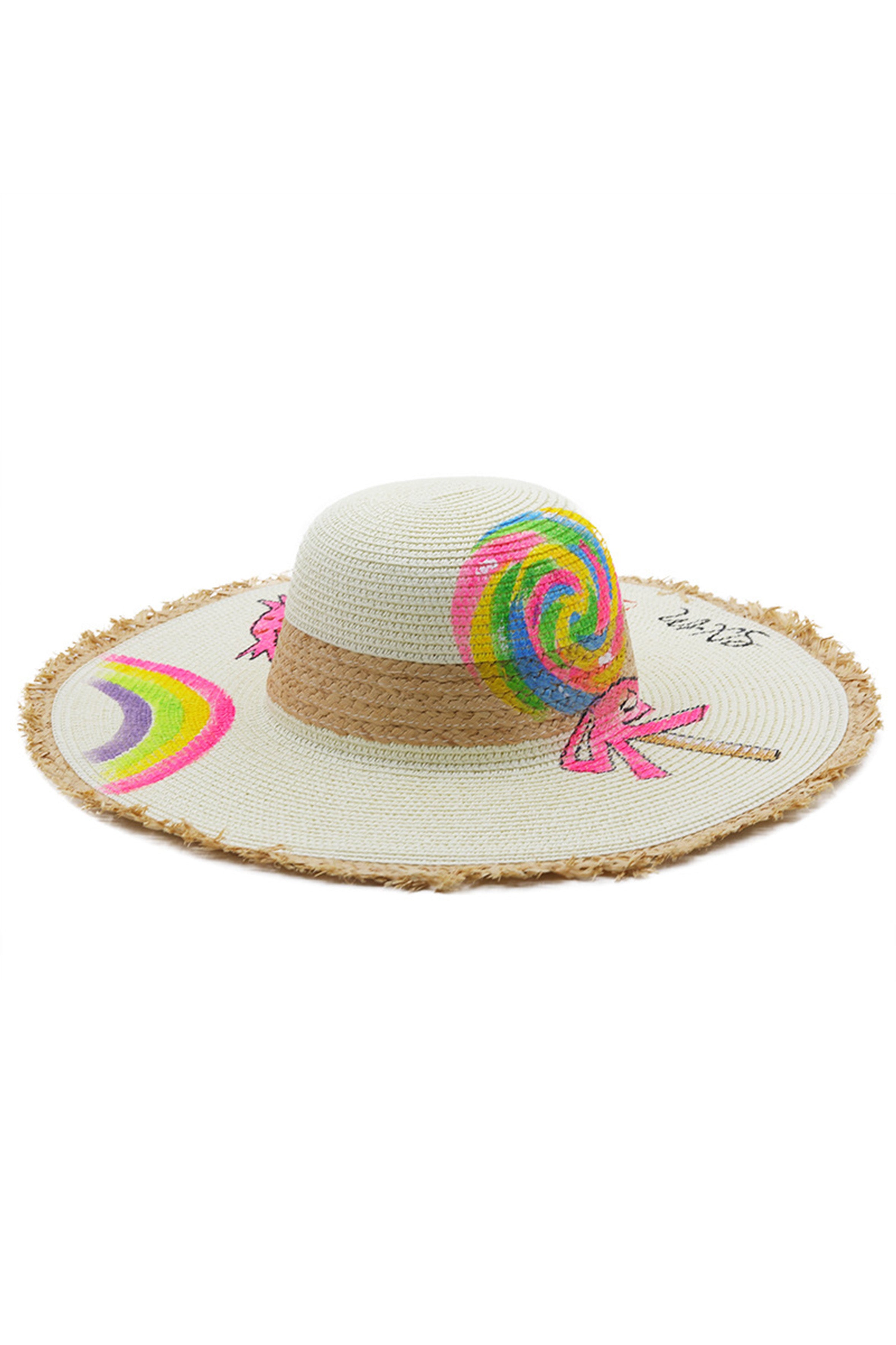 Lolip Straw Fedora Hat C0612