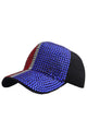 American Flag Color Rhinestone Cap C0721
