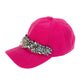 Floral Rhinestone Baseball Cap C0732