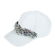 Floral Rhinestone Baseball Cap C0732