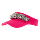 Floral Rhinestone Visor Cap C0733