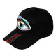Evil Eye Striped Rhinestone Cap C0743