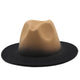 Gradient  Wool Felt Jazz Fedora Hat C0832