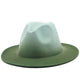 Gradient  Wool Felt Jazz Fedora Hat C0832