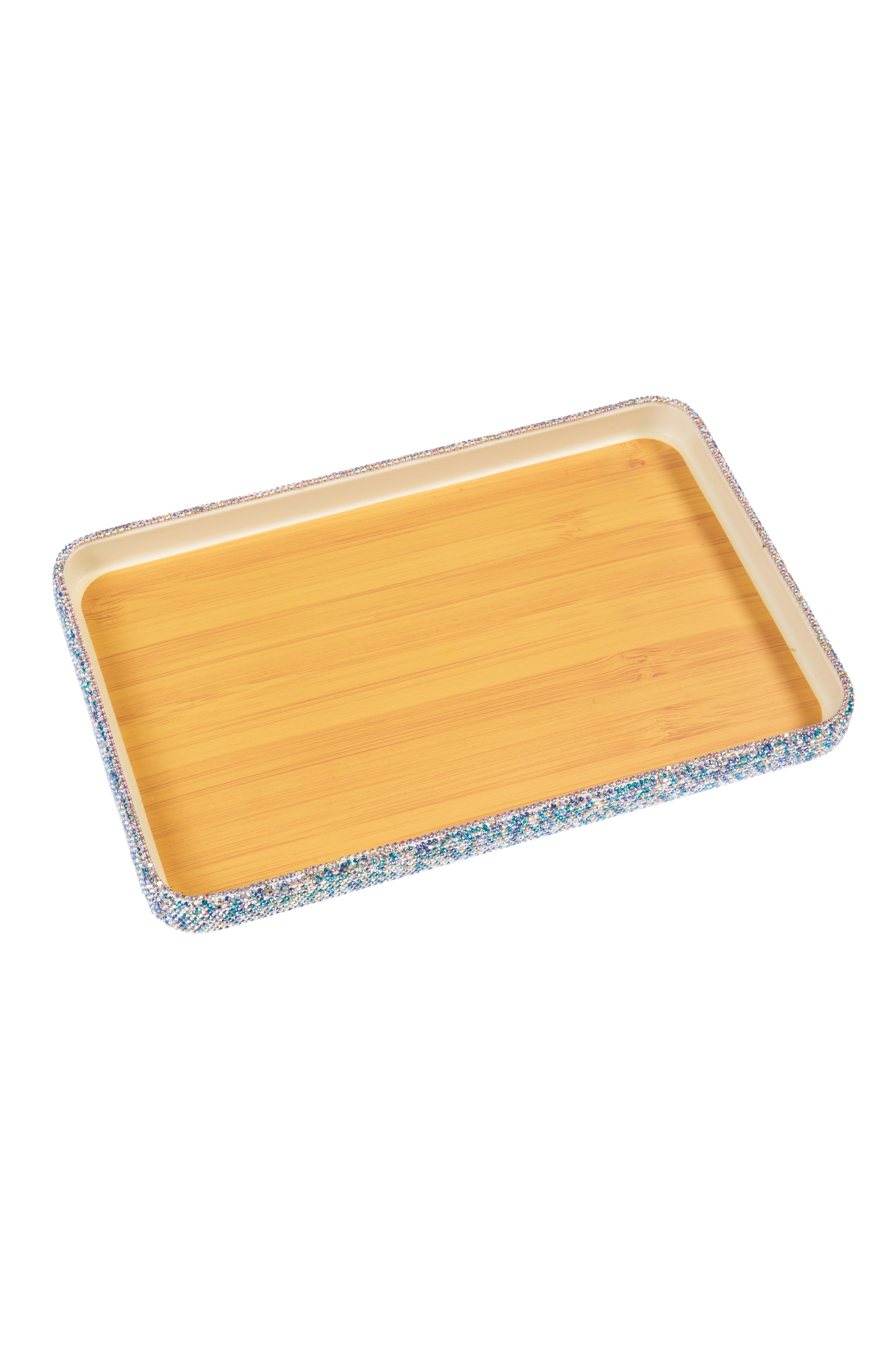 Rectangular Ceramic Rhinestone Tray ACR10028