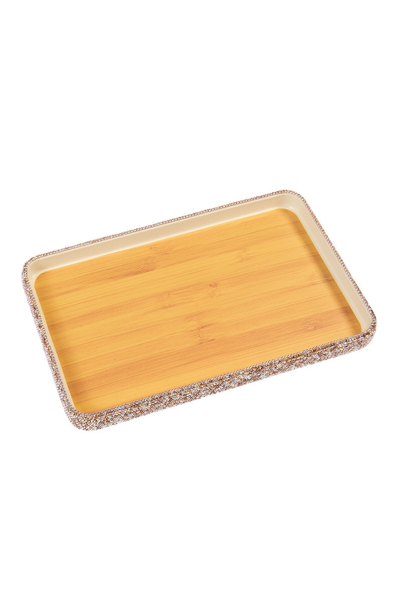 Rectangular Ceramic Rhinestone Tray ACR10028