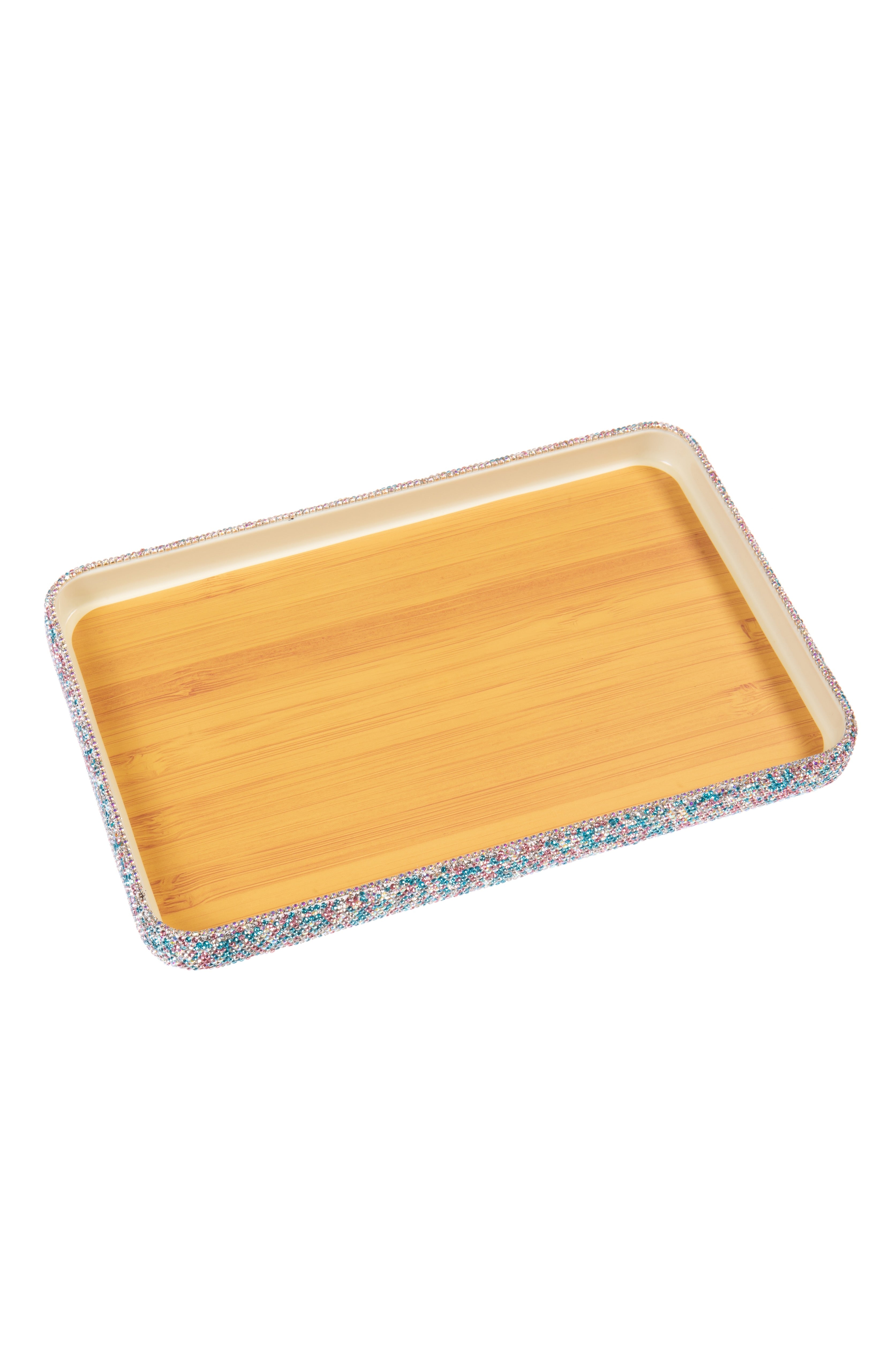 Rectangular Ceramic Rhinestone Tray ACR10028