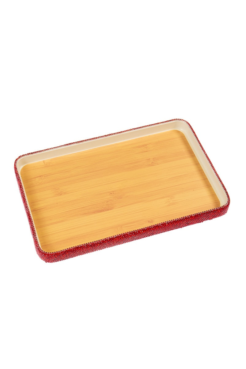 Rectangular Ceramic Rhinestone Tray ACR10028