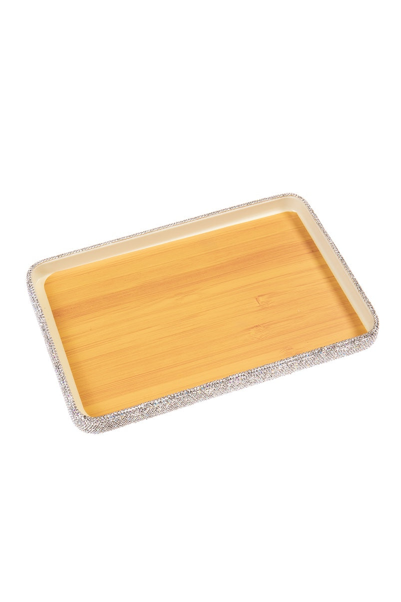 Rectangular Ceramic Rhinestone Tray ACR10028