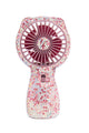 Ceramic Rhinestone Cat Hand Held Fan CR0057