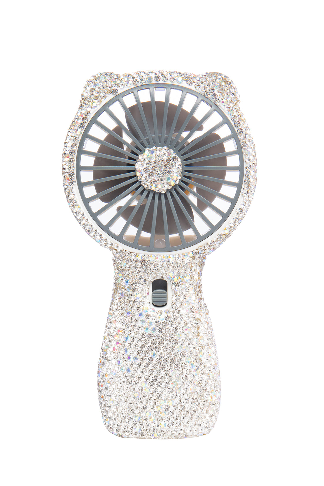 Ceramic Rhinestone Cat Hand Held Fan CR0057