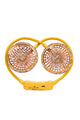 Ceramic Rhinestone Neck Fans CR0058