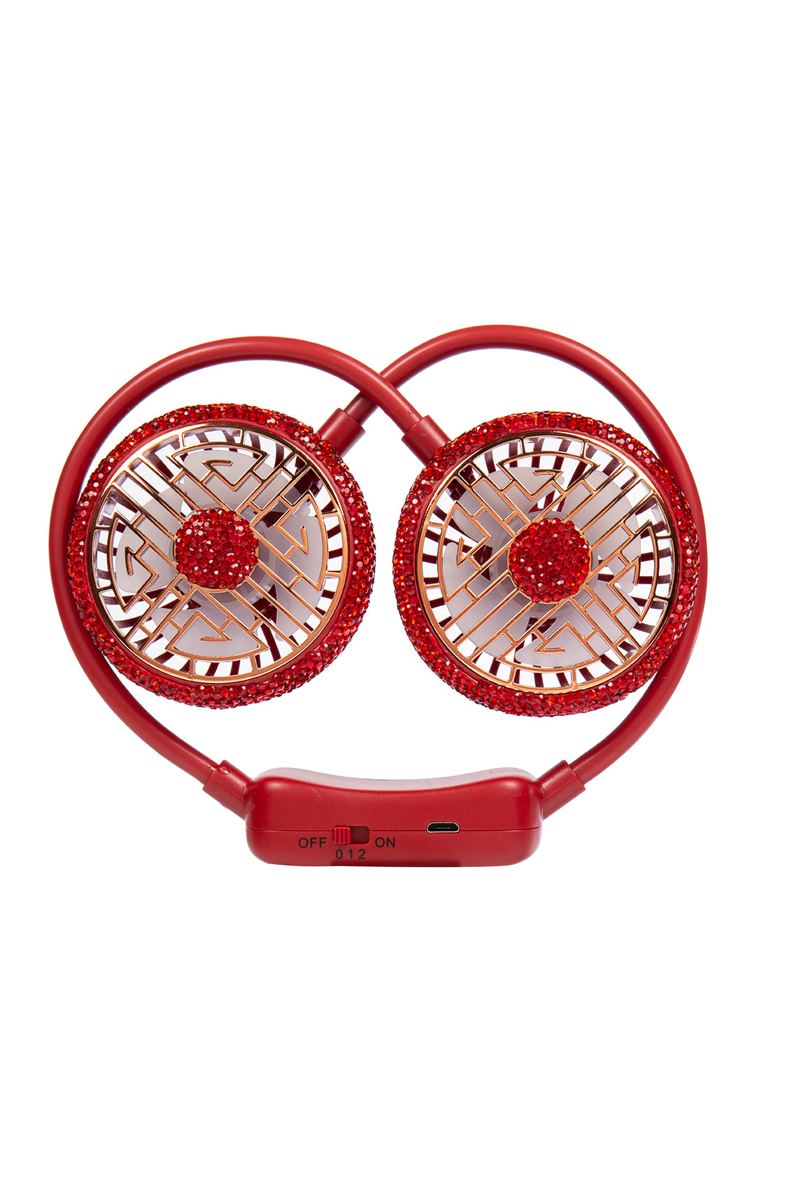 Ceramic Rhinestone Neck Fans CR0058