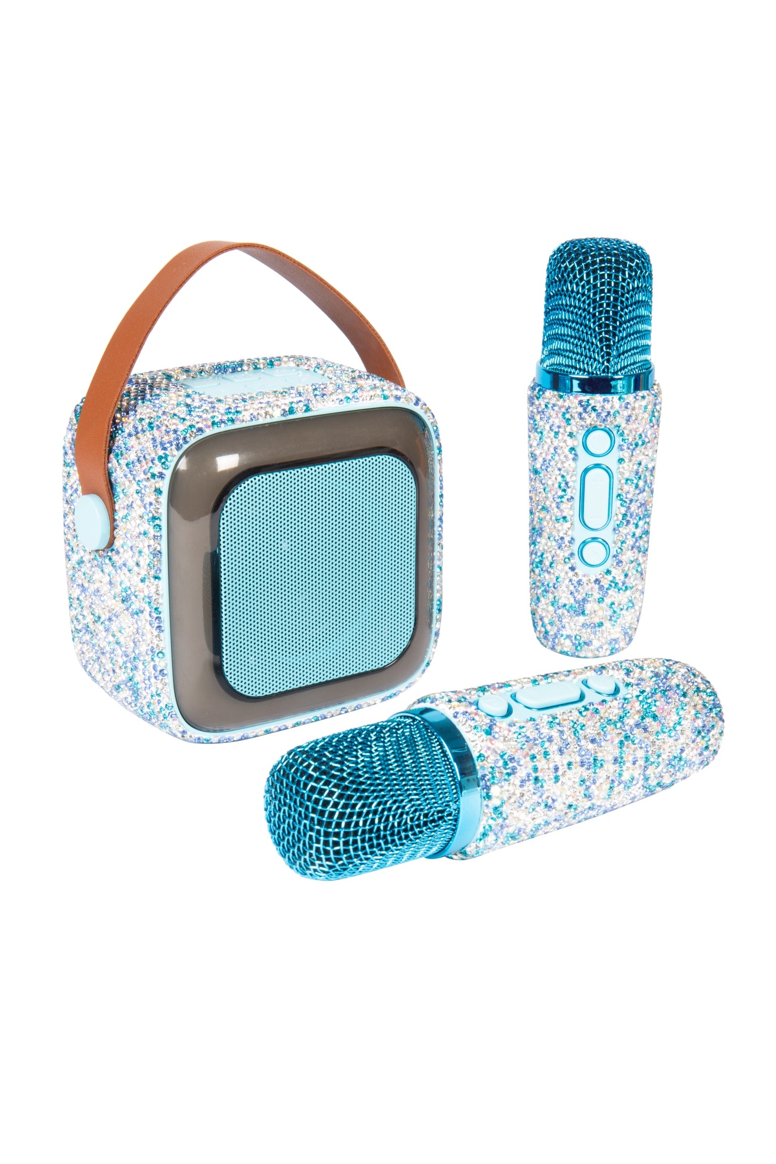 Ceramic Rhinestone Portable Speaker Microphone Set CR0061
