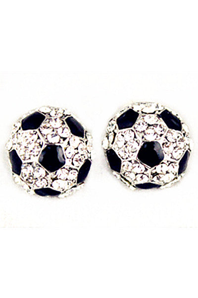 Crystal Football Earrings E1352