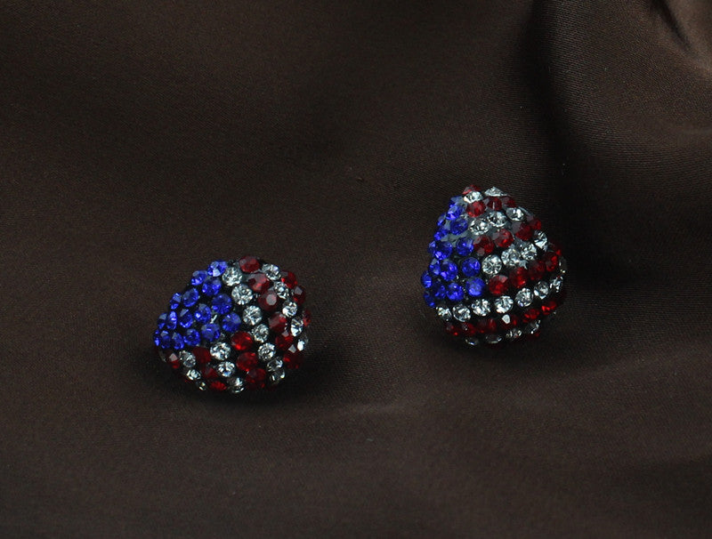 Crystal Accent American Stud Earrings E1535